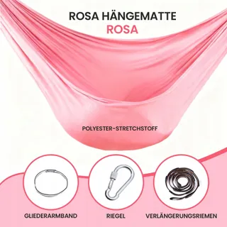 HENRRIDA Aerial Yoga Hangmat Set Beginners Roze — miniatuur 3