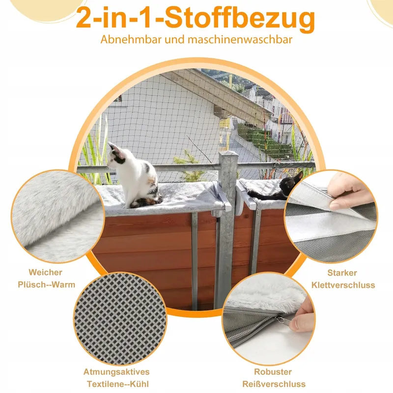 GUUSII HOME Kattenhangmat Radiator Raam Balkon 62x34,5cm — foto 7