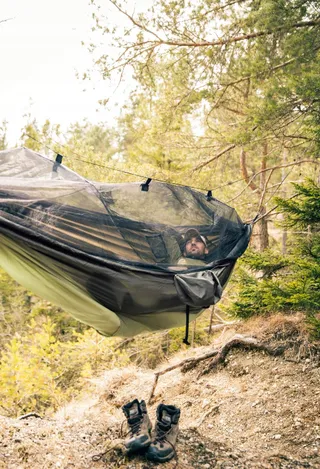 AMAZONAS Moskito Traveller Thermo XXL Ultralichte Hangmat Groen 200kg — miniatuur 6