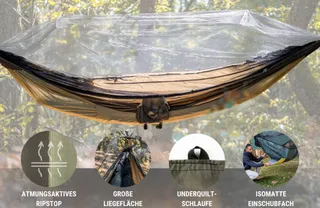 AMAZONAS Moskito Traveller Thermo XXL Ultralichte Hangmat Groen 200kg — miniatuur 3