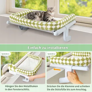 GUUSII HOME Kattenmand Radiator Hangend Groen 63x38cm 18kg — miniatuur 3