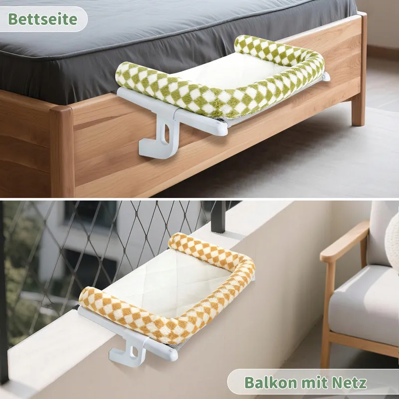 GUUSII HOME Kattenmand Radiator Hangend Groen 63x38cm 18kg — foto 7