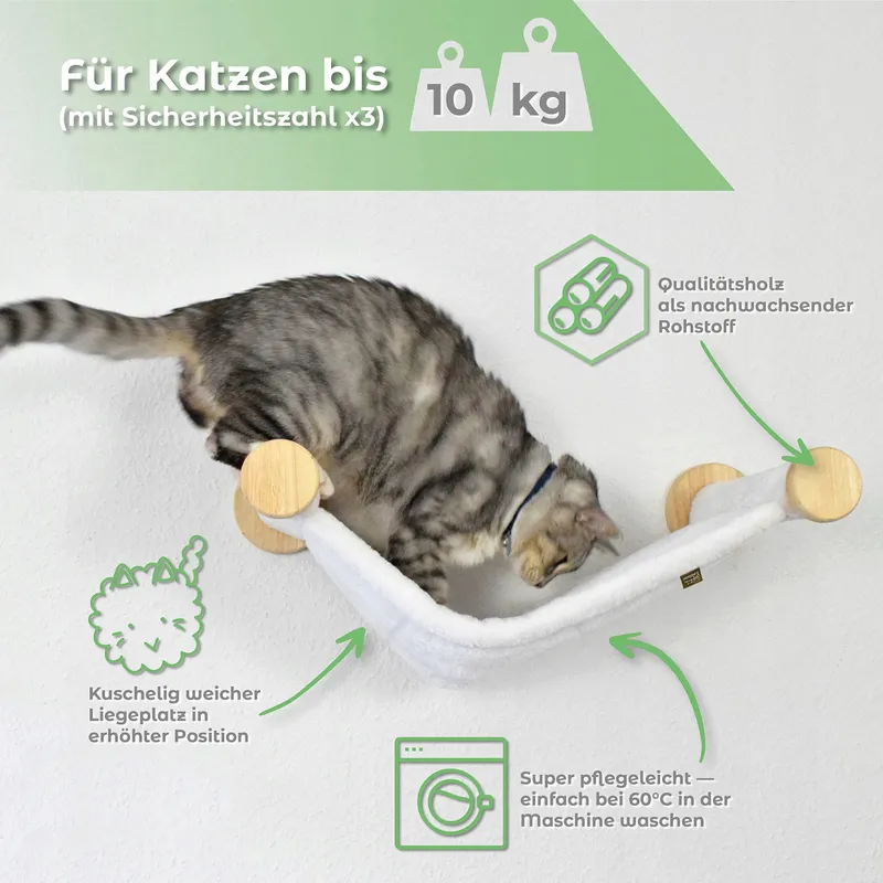 KAHUME Kattenhangmat Muur Voor Krabpaal ECO — foto 5