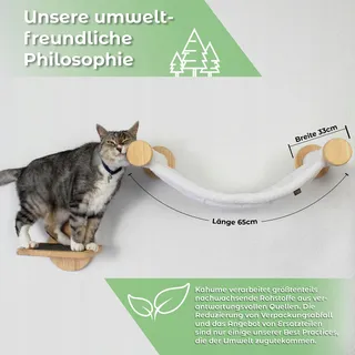 KAHUME Kattenhangmat Muur Voor Krabpaal ECO — miniatuur 4