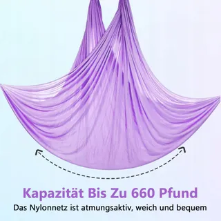 CIOQULI Aerial Yoga Hangmat Anti-Zwaartekracht 5m 200kg Paars — miniatuur 4