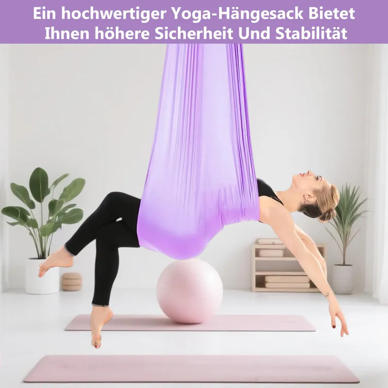 CIOQULI Aerial Yoga Hangmat Anti-Zwaartekracht 5m 200kg Paars — foto 5