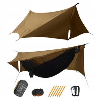 TRAVEL BIRD Hangmatset 4-in-1 Klamboe Regenzeil Trekking — miniatuur 1