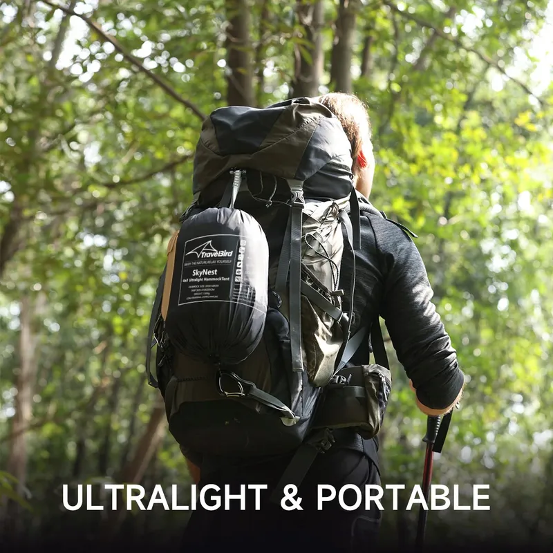 TRAVEL BIRD Hangmatset 4-in-1 Klamboe Regenzeil Trekking — foto 5