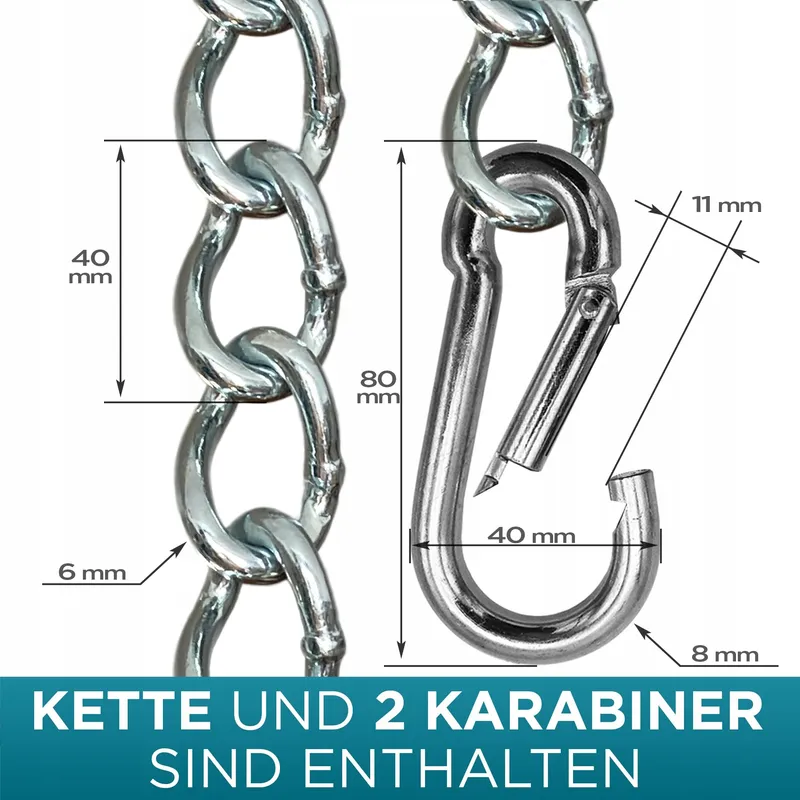 KLIFFHÄNGER Verlengstuk Hangstoel Met Karabijnhaken 30cm — foto 5