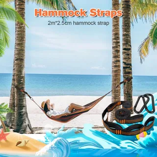 RNHDLY Bevestigingsset Hangmat Karabijnhaken Camping 2m — miniatuur 3