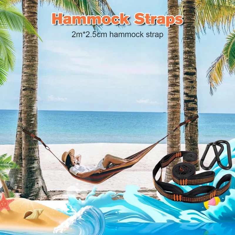 RNHDLY Bevestigingsset Hangmat Karabijnhaken Camping 2m — foto 3