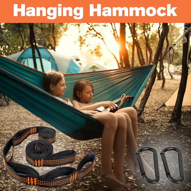RNHDLY Bevestigingsset Hangmat Karabijnhaken Camping 2m — foto 5