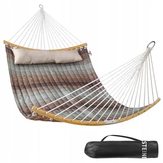 BATHONLY Grote Tuinhangmat 2-Persoons Met Kussen Tas Opvouwbaar 3m — miniatuur 1