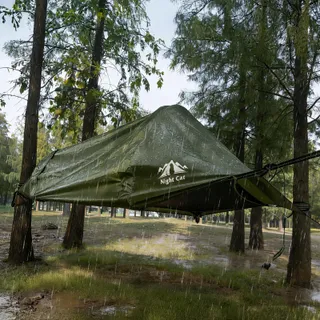 NIGHT CAT Buiten Hangmat Waterdicht Met Klamboe En Tarp XXL Camping — miniatuur 3