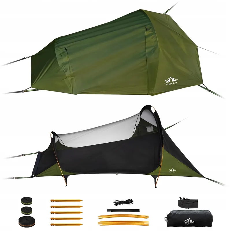 NIGHT CAT Buiten Hangmat Waterdicht Met Klamboe En Tarp XXL Camping — foto 1