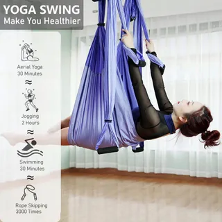 ARNTY Aerial Yoga Hangmat Set Tas Riemen Paars — miniatuur 2