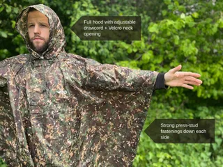 DD HAMMOCKS Poncho Tarp MC Waterdicht Multifunctioneel Camouflage — miniatuur 4