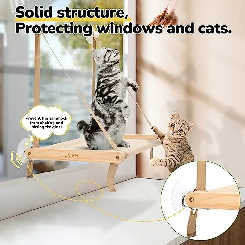 CATISM Opvouwbare Kattenhangmat Tot 20kg Met Sterke Zuignap — foto 6