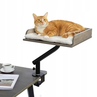 PAWZ ROAD Houten Kattenmand Draaibaar Verstelbaar Grijs tot 23kg