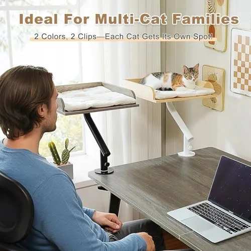 PAWZ ROAD Houten Kattenmand Draaibaar Verstelbaar Grijs tot 23kg — foto 4