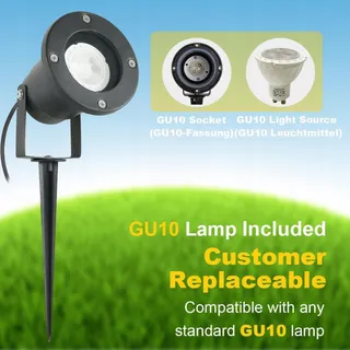 OMSEN Tuinspot GU10 7W IP67 Waterdicht Set 4 Stuks — miniatuur 3