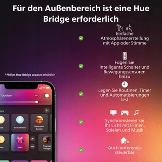 PHILIPS Hue Discover Smart Buitenwandlamp Dimbaar Zwart 2250lm — miniatuur 6