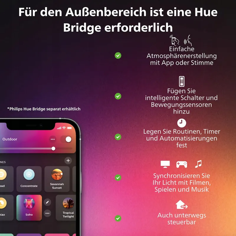 PHILIPS Hue Discover Smart Buitenwandlamp Dimbaar Zwart 2250lm — foto 6