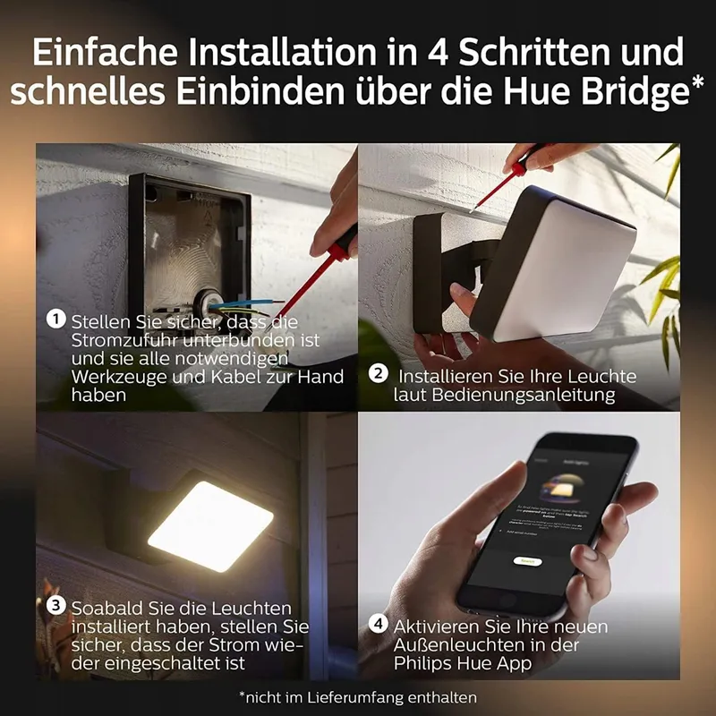 PHILIPS Hue Discover Smart Buitenwandlamp Dimbaar Zwart 2250lm — foto 5