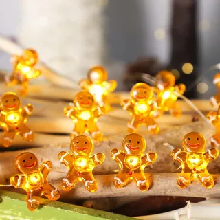 KIIMIIPA Kerst Lichtgordijn Raam Balkon Peperkoek 2m 20 LED — miniatuur 5
