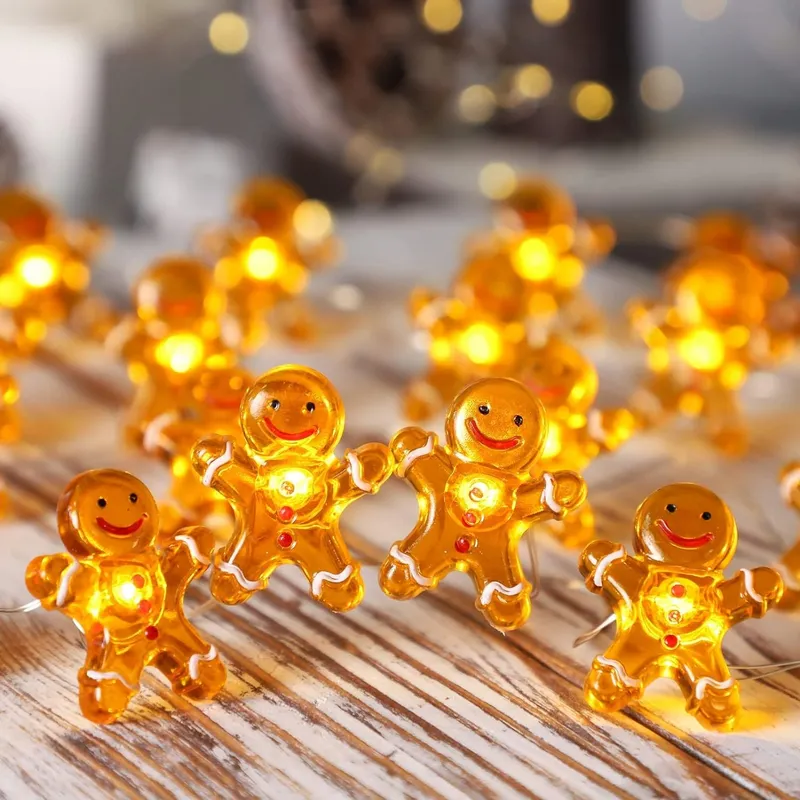 KIIMIIPA Kerst Lichtgordijn Raam Balkon Peperkoek 2m 20 LED — foto 1