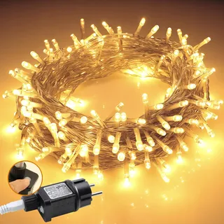 LED Lichtsnoer Buiten 60M 600LED Weerbestendig 8 Modi Timer — miniatuur 1