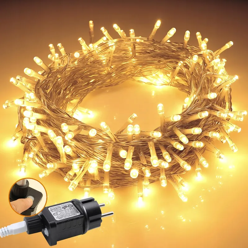 LED Lichtsnoer Buiten 60M 600LED Weerbestendig 8 Modi Timer — foto 1