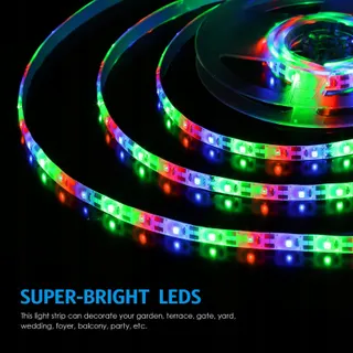 AMIR Solar LED Strip 3m 180 LED IP65 Waterdicht Tuinverlichting — miniatuur 6