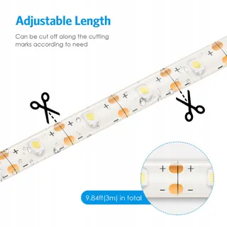 AMIR Solar LED Strip 3m 180 LED IP65 Waterdicht Tuinverlichting — miniatuur 4