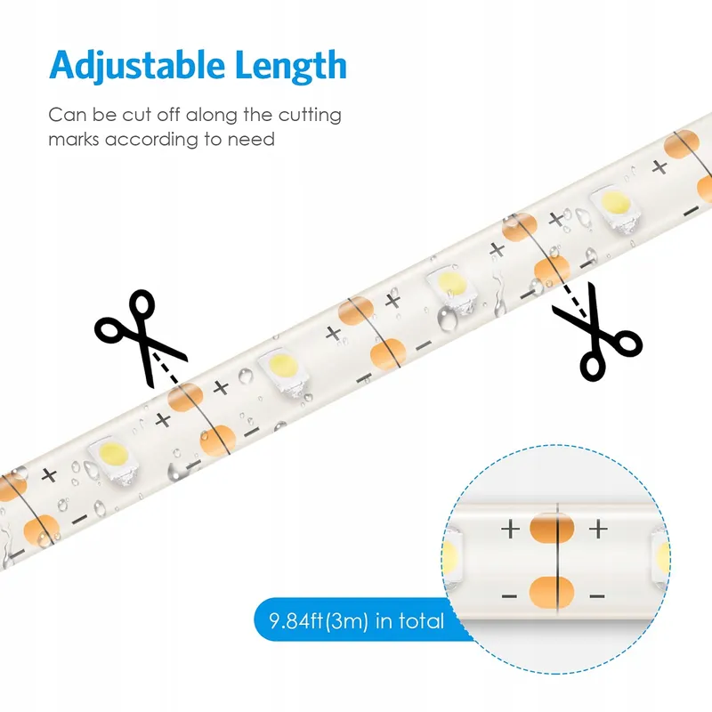 AMIR Solar LED Strip 3m 180 LED IP65 Waterdicht Tuinverlichting — foto 4