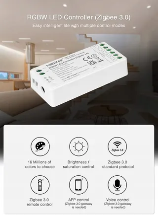 MIBOXER FUT038Z LED Controller RGBW Zigbee Echo App 12V 24V — miniatuur 2