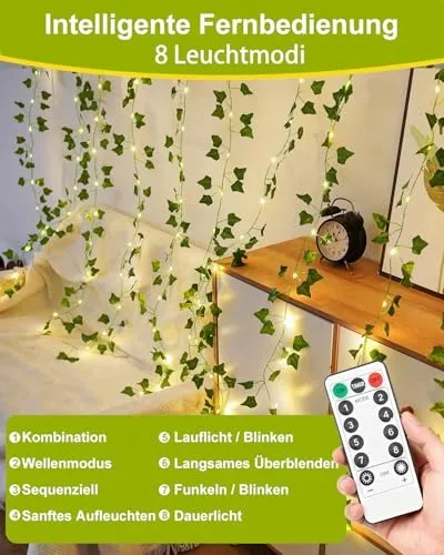 KASZOO LED Klimop Lichtsnoer 200 Stuks USB Batterij — foto 5