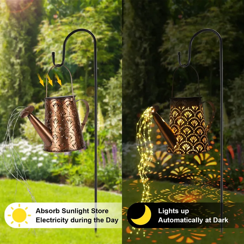 GUKKK Solar LED Gieter Tuindecoratie met Lampjes 75cm — foto 4