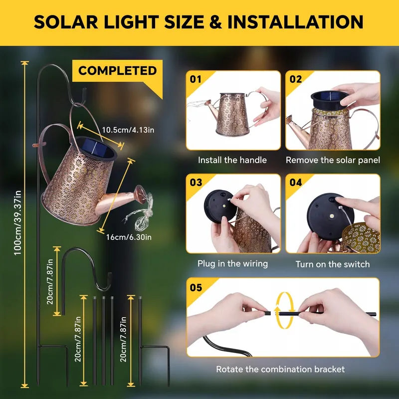 BLAKAPOO Solar Tuinlamp LED Waterdicht Balkon Terras — foto 2
