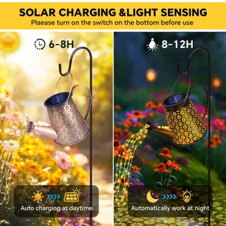 BLAKAPOO Solar Tuinlamp LED Waterdicht Balkon Terras — miniatuur 4