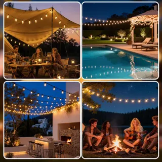 EWIKIN LED Lichtketting Afstandsbediening Tuin Balkon Terras 13M — miniatuur 6