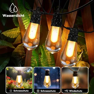 EWIKIN LED Lichtketting Afstandsbediening Tuin Balkon Terras 13M — miniatuur 5
