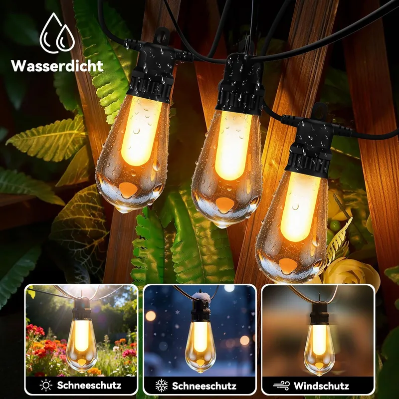 EWIKIN LED Lichtketting Afstandsbediening Tuin Balkon Terras 13M — foto 5