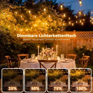 EWIKIN LED Lichtketting Afstandsbediening Tuin Balkon Terras 13M — miniatuur 4
