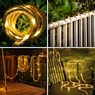 MEDOYOH LED Lichtsnoer Batterij Waterdicht Tuin Balkon 10M 200 LED — miniatuur 4