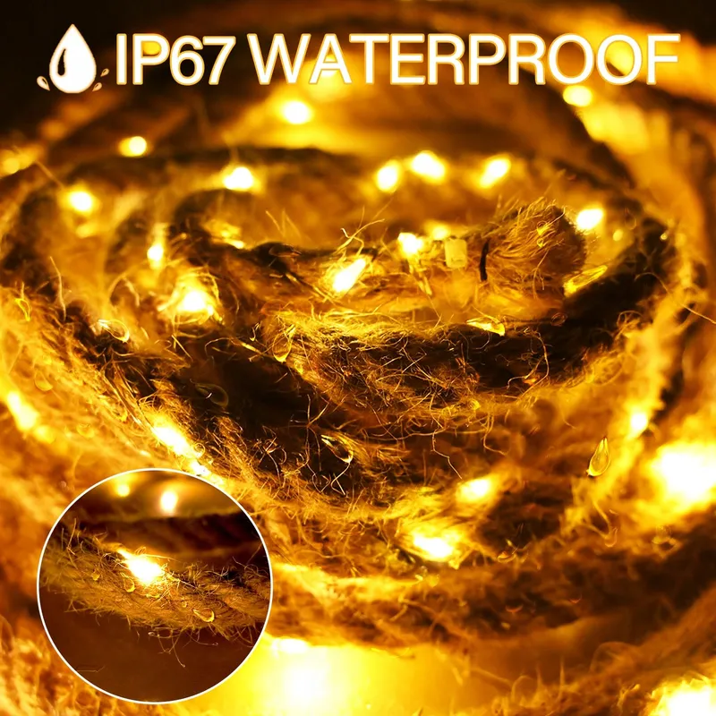 MEDOYOH LED Lichtsnoer Batterij Waterdicht Tuin Balkon 10M 200 LED — foto 5
