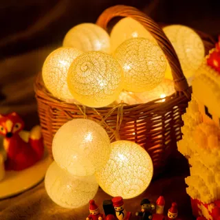 CISKOTU LED Lichtjes Batterij Binnen Kinderen Wit Party 20 LED — miniatuur 1