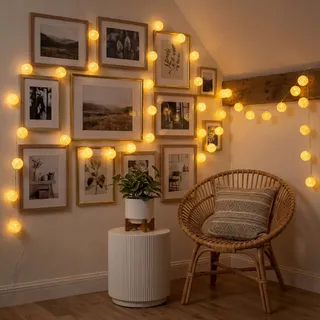 CISKOTU LED Lichtjes Batterij Binnen Kinderen Wit Party 20 LED — miniatuur 3