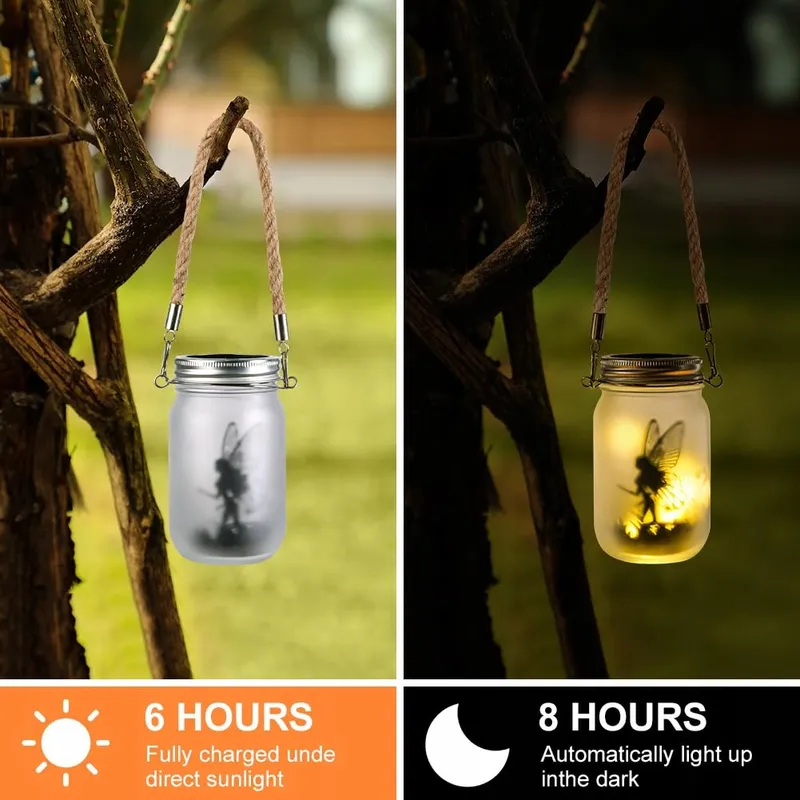 ADIWO Solar LED Tuinlamp Hangend Waterdicht 2 Stuks — foto 4