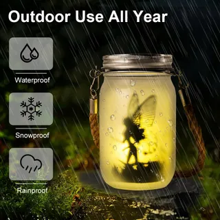 ADIWO Solar LED Tuinlamp Hangend Waterdicht 2 Stuks — miniatuur 6